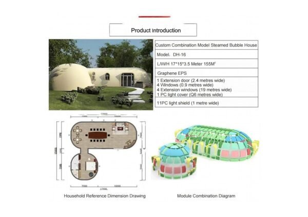 Prefab Container for House,Prefabricated Building Haute Couture Suite Building prefabricated Integrated House Spherical Tent Prefabricated House Prefab Homes for Modern Resistance