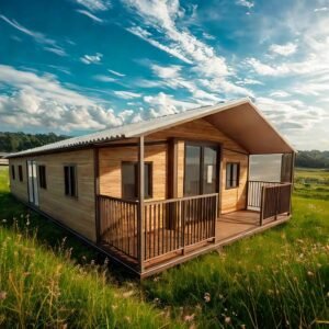 Prefab Tiny Homes for Sale, Extendable Container House Expandable Foldable Modular House with 2 Bedrooms, 1full Equipped Kitchen and Bathroom Tiny Homes to Live in for Adults