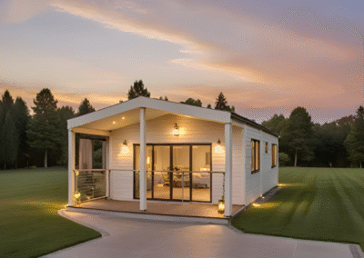 Prefabricated house with 2 bedrooms and 2 bathrooms