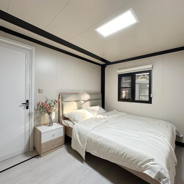 Tiny Homes to Live in for Adults, 20Ft Tiny Home for Sale Prefab House Customizable with 2 Bedrooms, 1 Fully Equipped Bathroom and Kitchen, 1 Living Room, Mobile House