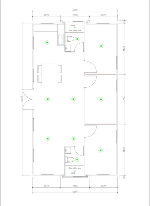 Tiny House 40FT, 40FT Expandable Container House - 3 Bedrooms, 2 Washrooms and Kitchen, Spacious Design, Safety Construction, Comfortable Living, Mobility