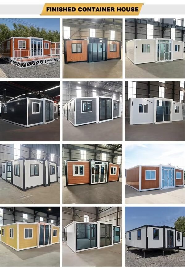 Triangular Roof Modern Prefabricated 40FT Tiny House for Adults Modular Luxury Tiny Homes with Bedroom Living Room Expandable Mobile Homes for Vacation and Comfortable Living