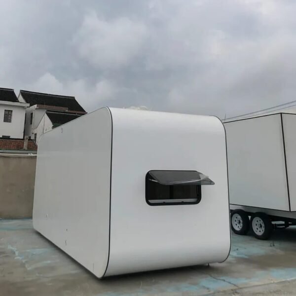Walkmax Luxury modern prefab cabin - 19ft mobile capsule with bedroom, kitchen and bathroom, storm resistant prefab cabin -15 typhoon and 10 earthquake proof mobile cabin for...