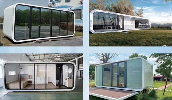 Walkmax Luxury modern prefab cabin - 19ft mobile capsule with bedroom, kitchen and bathroom, storm resistant prefab cabin -15 typhoon and 10 earthquake proof mobile cabin for...