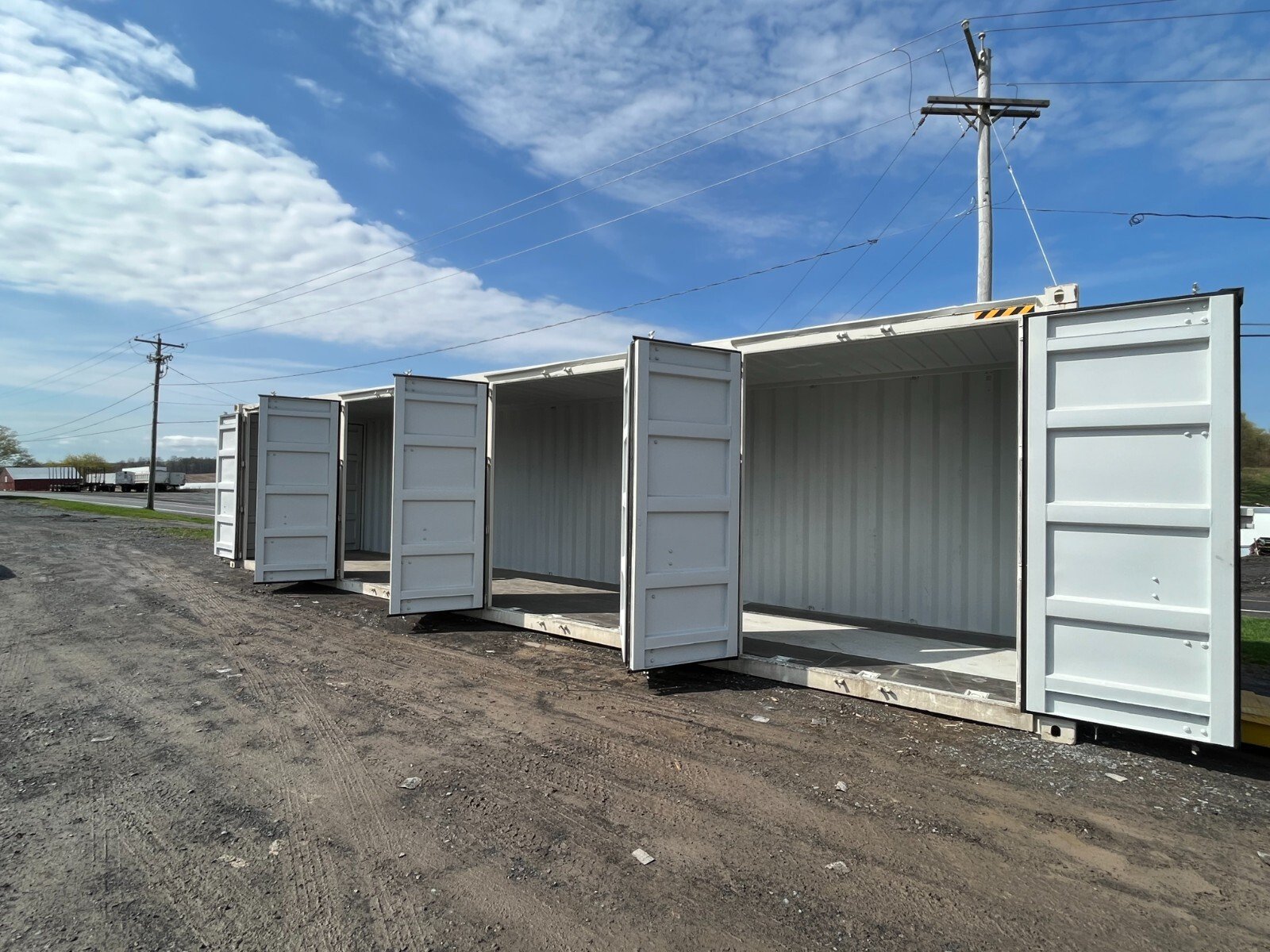 40ft High Cube Side Open Storage Shipping Container w/4 Side Doors