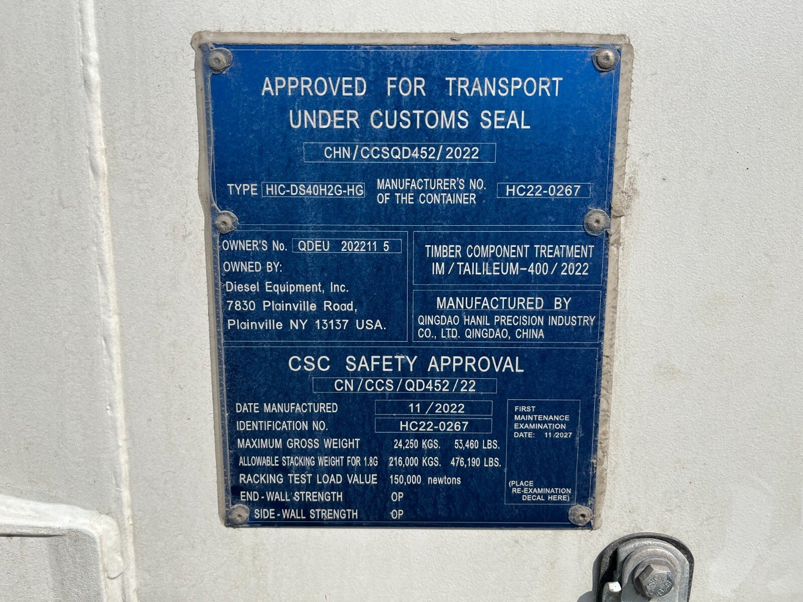 40ft High Cube Side Open Storage Shipping Container w/4 Side Doors