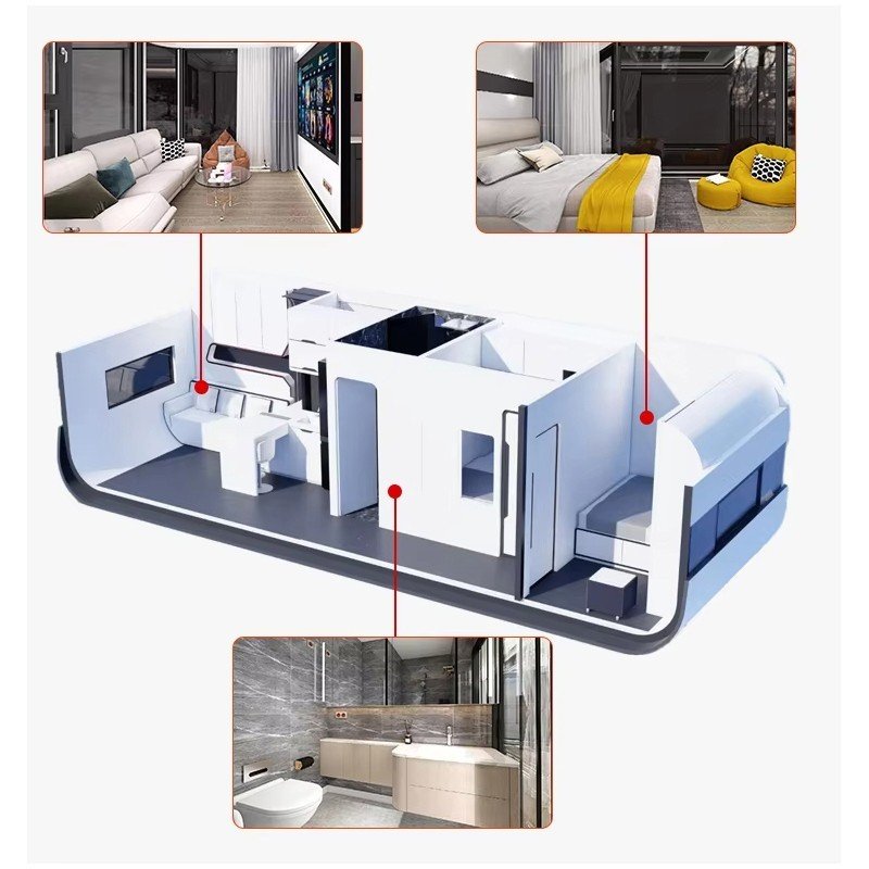 Factory Cheap Price Capsule Recreational Villa Waterproof Modern Mobile House